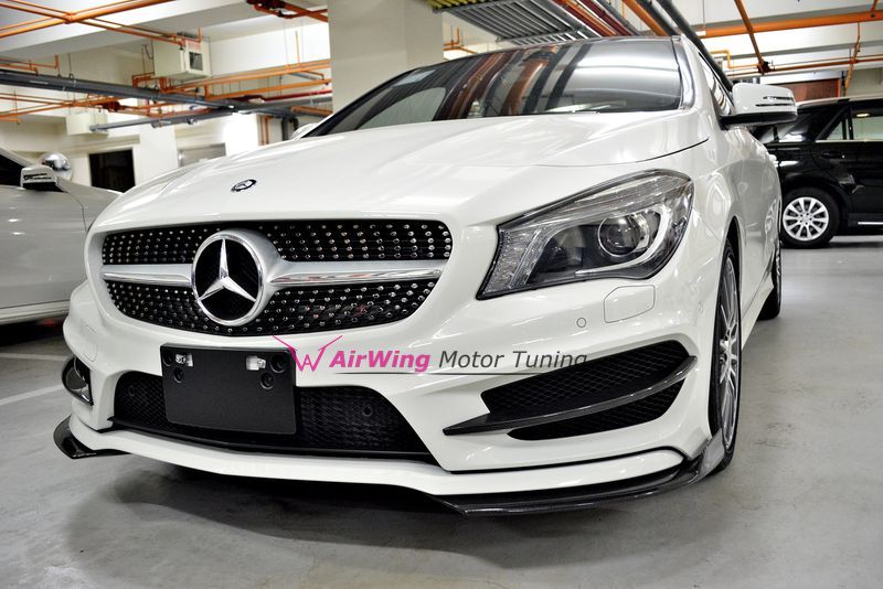 Benz W117 CLA250 Piecha GT-R carbon splitter cup wing 01